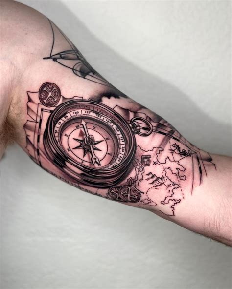 Aggregate More Than 79 Compass Tattoo On Forearm Ineteachers