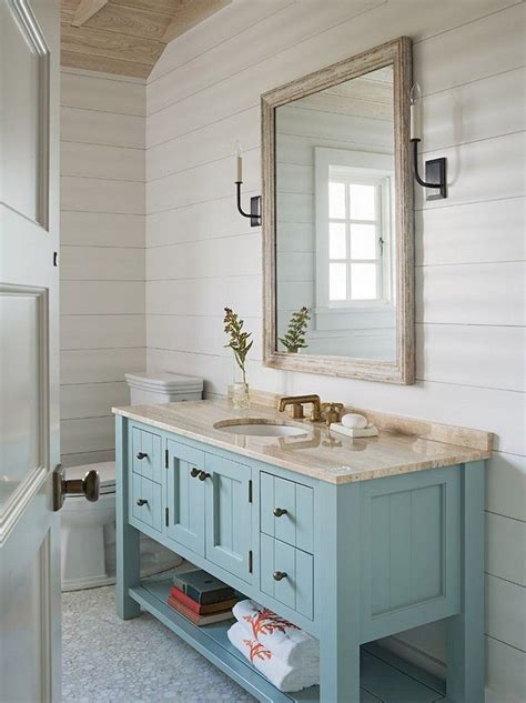 Even if you don't live in the dreamiest little seaside cottage in one of the most charming beach towns in the u.s., you can instantly transport yourself to a seaside locale far, far away with the addition of a few tasteful beach house decor ideas. 59+ Gorgeous Coastal Beach Bathroom Decoration Ideas # ...