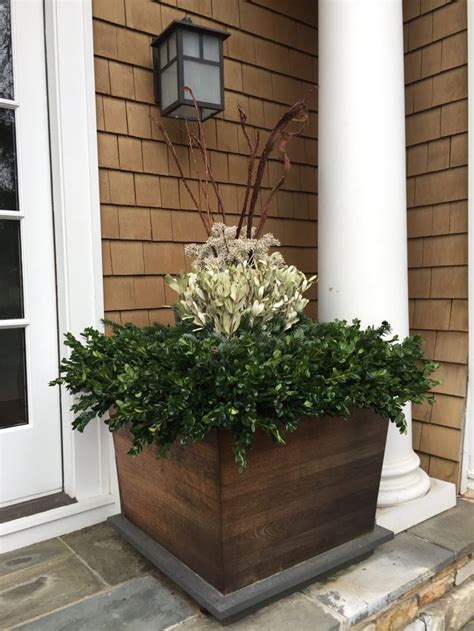 Winter Pots Dirt Simple Outdoor Christmas Planters Spring