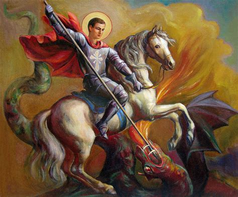 Saint George And The Dragon Painting By Svitozar Nenyuk Fine Art America