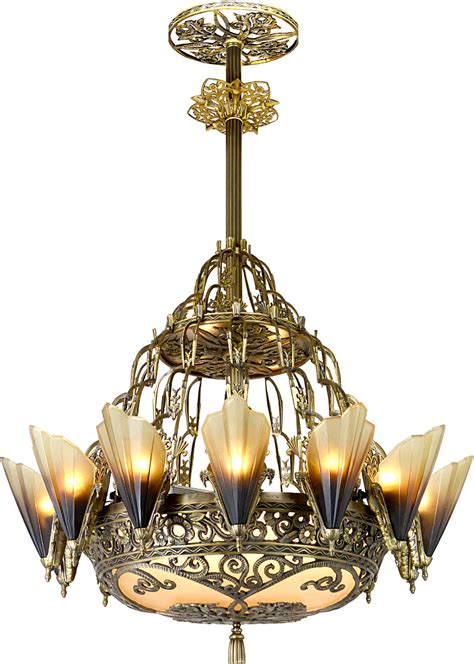 Antique Fixture Vintage Crystal Chandelier Lighting Brass Crystal