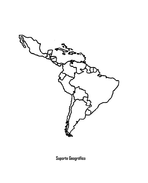 Mapa Da Am Rica Latina Para Colorir