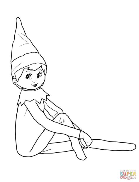 Elf On The Shelf Coloring Page Free Printable Coloring Pages