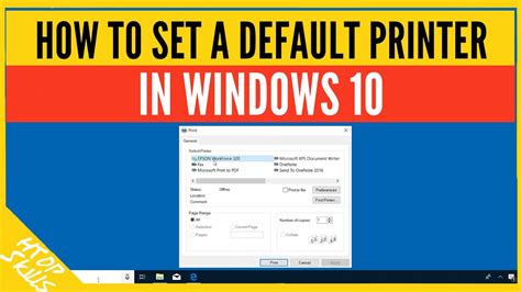 How To Set A Default Printer In Windows 10 Windows 10 Manage Default