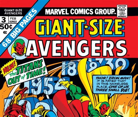 Giant Size Avengers 1974 3 Comic Issues Marvel