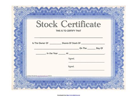 Printable Disney Stock Certificate Printable World Holiday