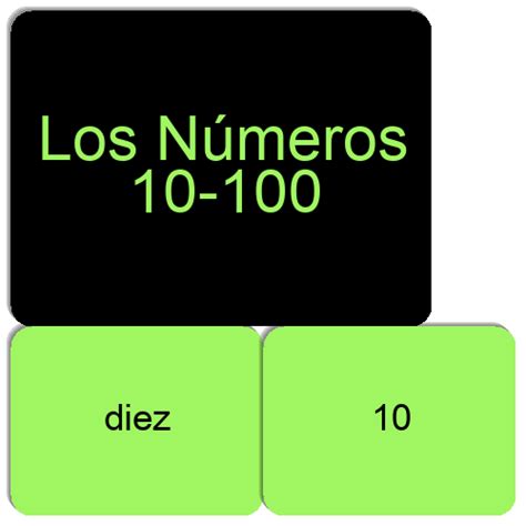 Los Números 10 100 Match The Memory