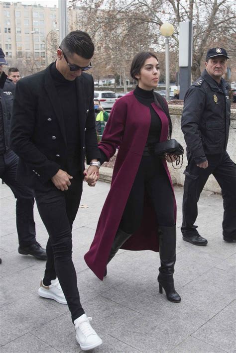 Ronaldo's girlfriend revealed to newsmen that 'the first meeting with ronaldo was at gucci where i worked as a sales assistant. GEORGINA RODRIGUEZ and Cristiano Ronaldo at Court in ...