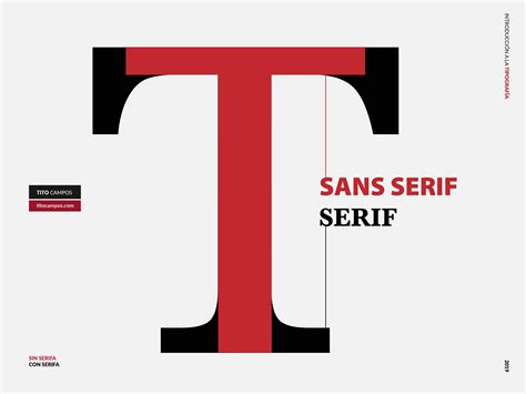 Tipografía Serif Sans Serif Diferencia De Estructura Con El Mismo