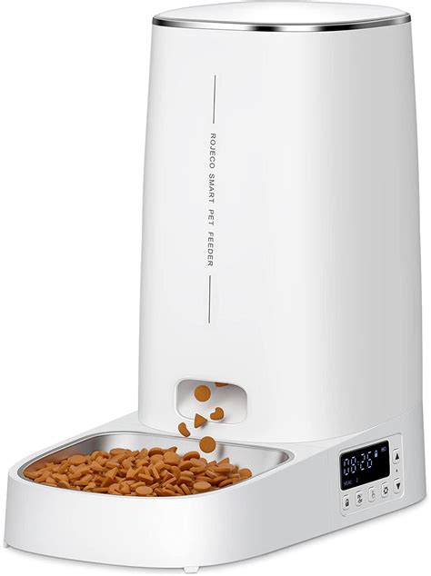 Rojeco Automatic Cat Feeders 4l Cat Food Dispenser With Meals And