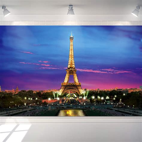 Paris Eiffel Tower Backdrop Banner Background Photo Booth