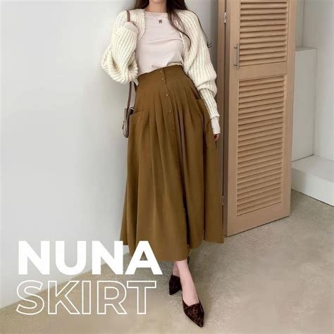 Jual Rok Nuna Skirt Korean Style Bahan Cotton Twill Premium Rok