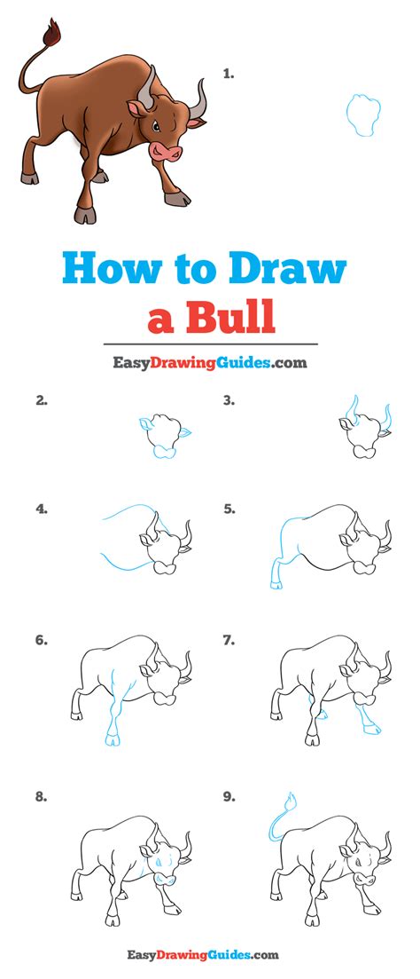 How To Draw A Bull Really Easy Drawing Tutorial
