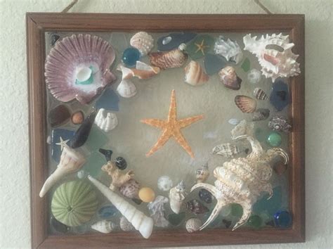 Sea Glass And Shells In Resin Shell Crafts Diy Seashell Crafts Shell Crafts