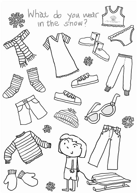 Clothes Sorting Worksheet Preschool Winter Activities Preschool
