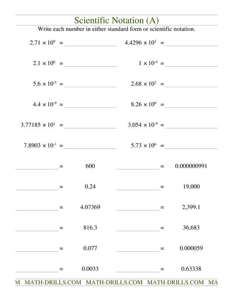 ️scientific Notation Worksheet 1 Answers Free Download