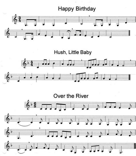 Happy Birthday Music Sheet Clarinet