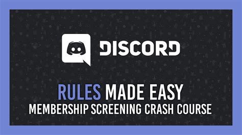Guide Discord Membership Screening New Rules For Servers Feature