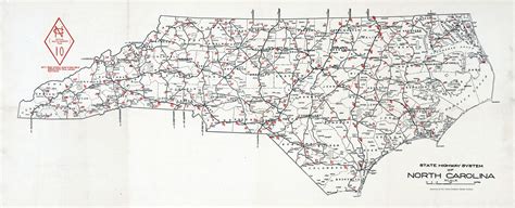 Large Detailed Old Highways System Map Of North Carolina State 1922