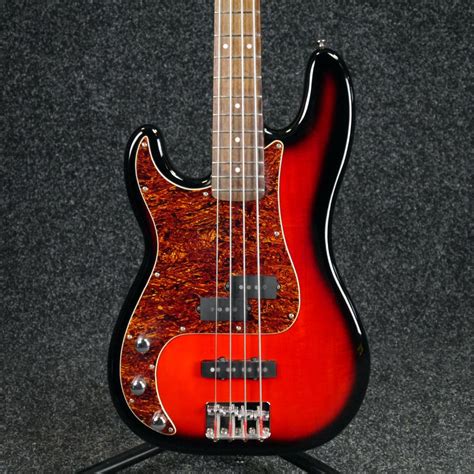 Squier Standard Precision Bass Left Handed Red Burst 2nd Hand
