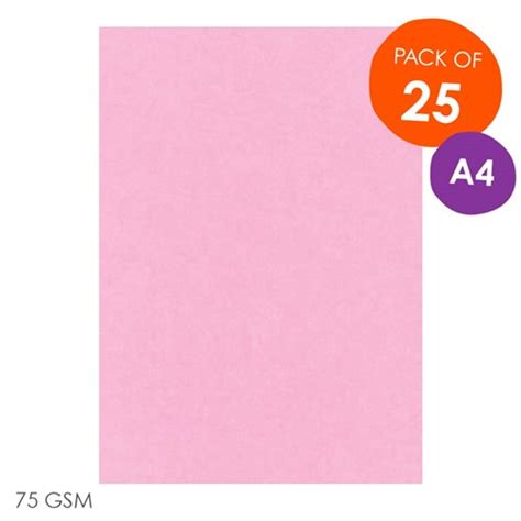 Cleverpatch Copy Paper Pastel Pink A4 Pack Of 25 Coloured Paper