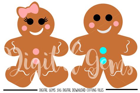 Gingerbread People Svg Png Eps Dxf Files
