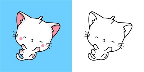 Premium Vector Clipart Kawaii Cats Cute Cats Clipart Set High