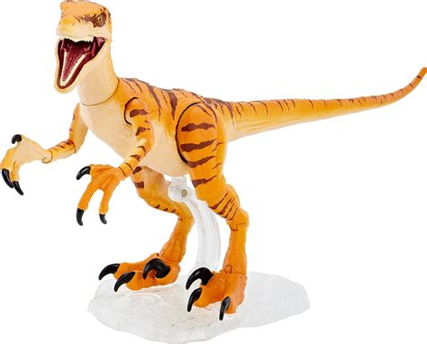 Jurassic World Amber Collection Tiger Velociraptor 6 In Dinosaur Action