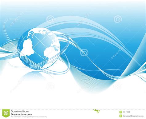 Globe With Lines Stock Vector Illustration Of Connection 10174935