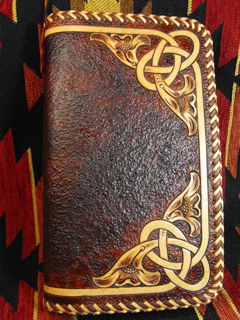 Hand Tooled Leather Celtic Western Day Planner