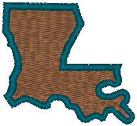 Louisiana Shape Embroidery Designs Machine Embroidery Designs At