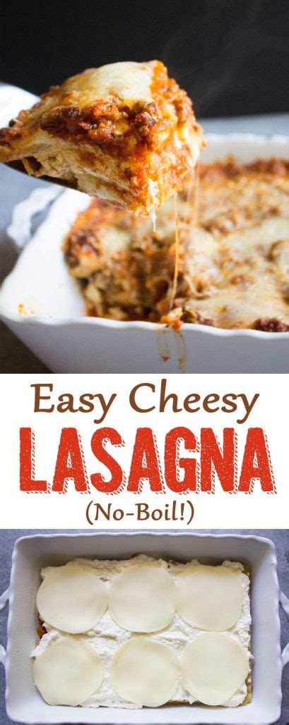 Lasagna Easy Lasagna Recipe No Boil Ricotta Beef Ricotta Cheese