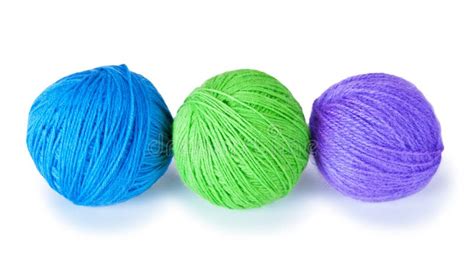 Three Colored Woolen Balls Stock Image Image Of Color 24072221