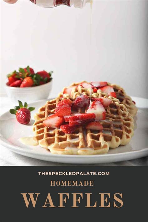 Homemade Waffles With Strawberries And Cream Recipe Homemade