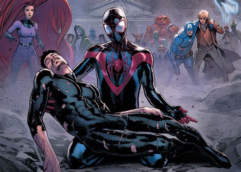 Image Anthony Stark Earth 616 And Miles Morales Earth 1610 From