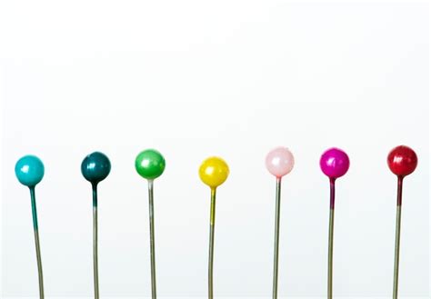 Free Photo Closeup Of Colorful Pins