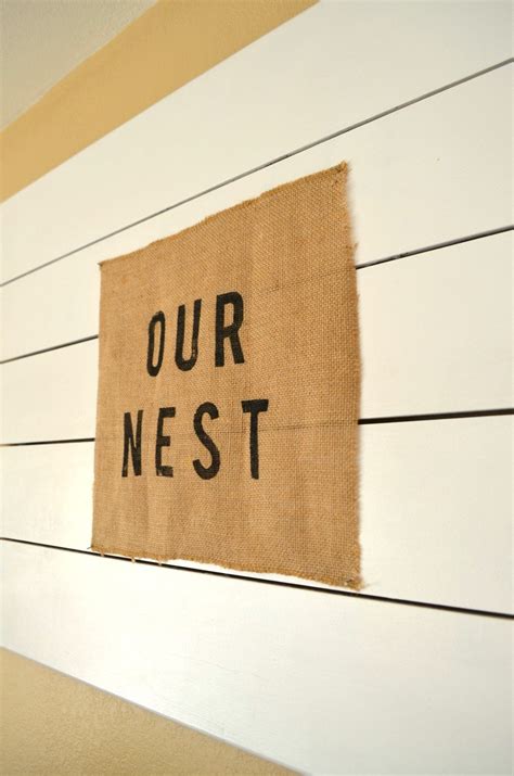 How To Make A Personalized Burlap Sign Little Vintage Nest