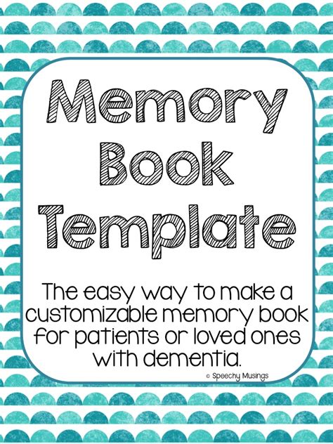 Memory Book Templates Free Dementia