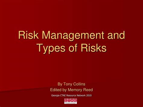 Ppt Risk Management And Types Of Risks Powerpoint Presentation Free