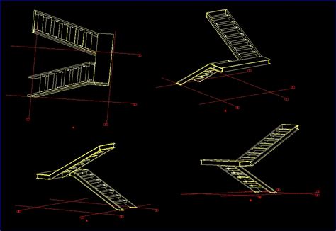 Dwg download & cad blocks archive. Steel Staircase DWG Block for AutoCAD • Designs CAD