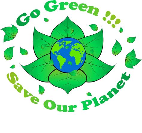 go green, save our planet, banner, logo, slogan, etc. by vector 4245999