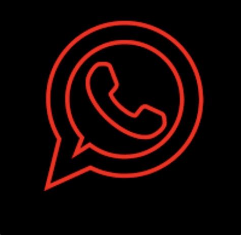 Neon Red Whatsapp Icon Ícone De App Ícone