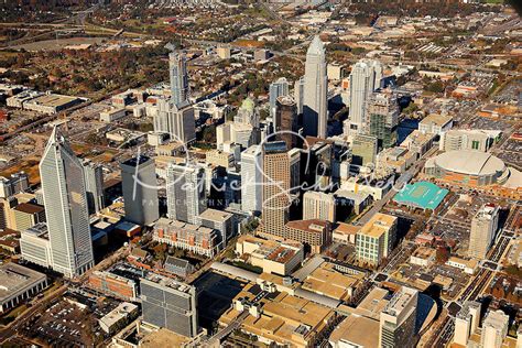 Generial Aerial Views On Uptown Downtown City Center Charlotte