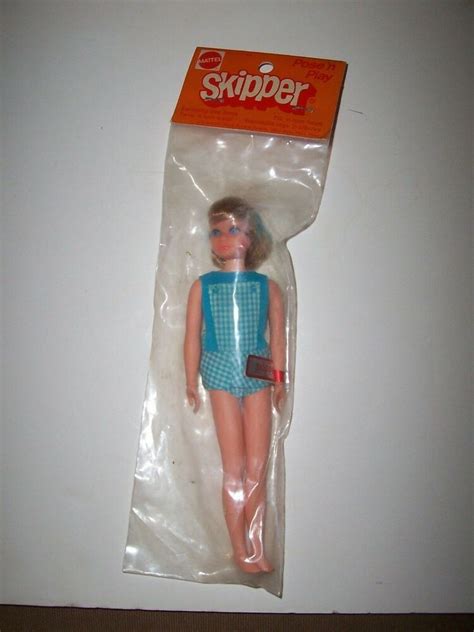 Vintage Barbie Baggie Skipper Doll Mint In Bag With Header Card 1973