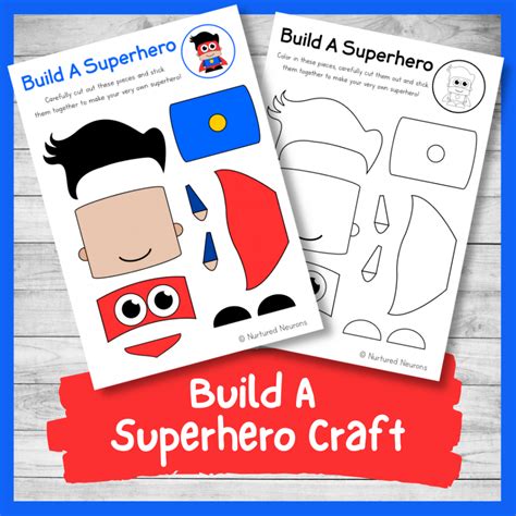 Brilliant Build A Superhero Craft Super Preschool Printable