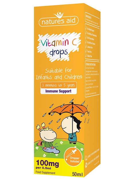 Natures Aid Vitamin C Drops For Infants And Children 50ml Ebay