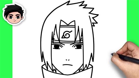 How To Draw Sasuke Uchiha Naruto Easy Tutorial Easy Drawings
