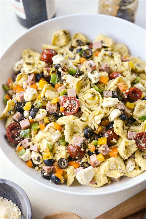 Once the tortellini has had a chance to cool, add it to the mix. Antipasto Tortellini Pasta Salad with Basil Pesto ...