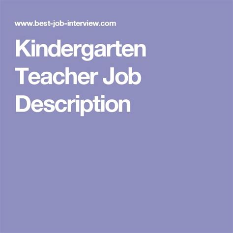 Kindergarten Teacher Job Description Kindergarten Worksheets Sight