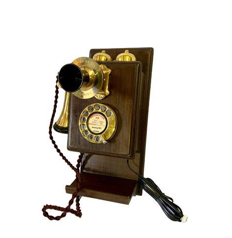 Teléfono De Pared De Madera De Estilo De La Década De 1930 Con Etsy